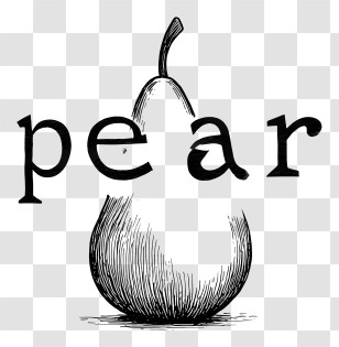 Pear Logo - Pear Typographic Illustration Transparent PNG