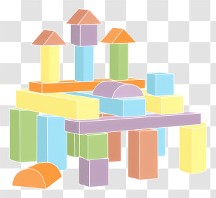Icon - Colorful Building Blocks Transparent PNG