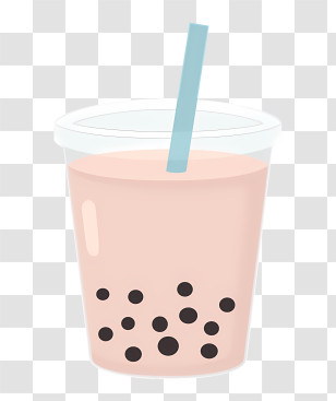 Food - Refreshing Bubble Tea In Clear Cup Transparent PNG