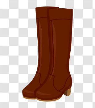 Fashion - Stylish Brown Boots Transparent PNG