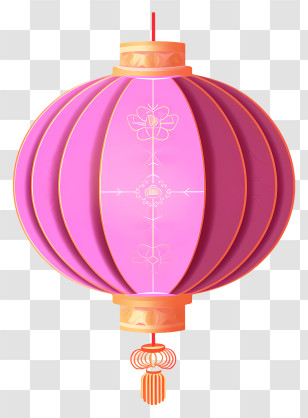 Pink Paper Lantern - Pink Lantern For Chinese New Year Transparent PNG