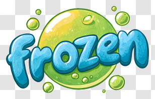 Frozen Logo - Frozen Logo With Green Orb Transparent PNG