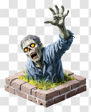 Zombie Rising From Grave - Zombie Rising From Ground Transparent PNG