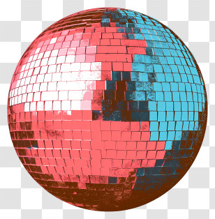 Disco Ball - Red And Blue Disco Ball For Bold Ambiance Transparent PNG