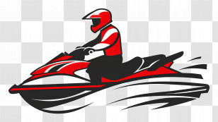 Jet Ski - Person Riding A Jet Ski On Water Transparent PNG