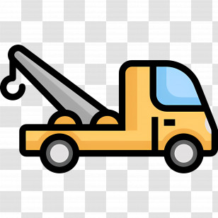 Tow Truck - Yellow Tow Truck Illustration Transparent PNG