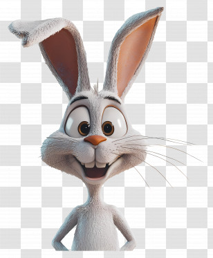Bugs Bunny - Cartoon Rabbit With Big Ears Transparent PNG