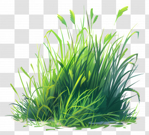 Grass Land - Lush Green Grass Illustration Transparent PNG