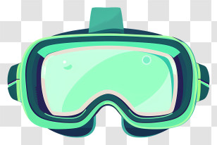 Vr Glasses - Green Diving Goggles Illustration Transparent PNG