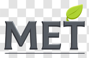 Met Logo - MET Logo With Leaf Transparent PNG