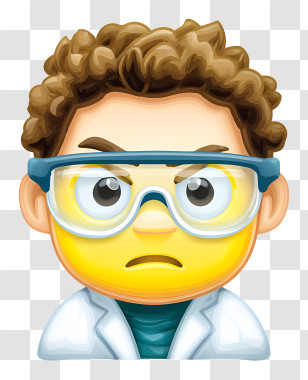 Scientist - Scientist Emoji With Glasses Transparent PNG