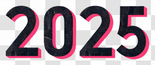 2025 Logo - Number 2025 In Bold Illustration Transparent PNG