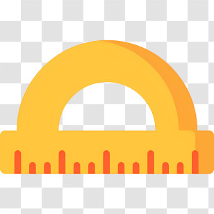 Protractor - Yellow Protractor For Geometry Transparent PNG