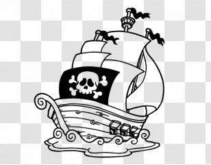 Drawing Piracy Ship Coloring Book Captain Hook - De - Scooby Doo Hamburguer Transparent PNG