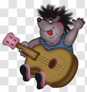 Ukulele Hedgehog Cartoon Clip Art - Guitar Transparent PNG