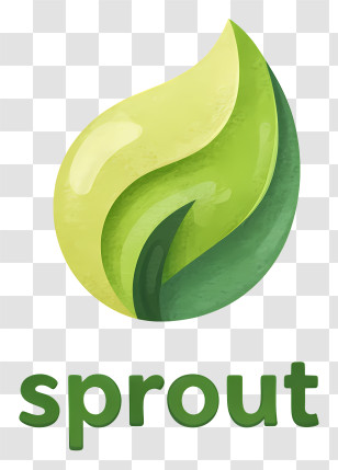 Sprout Logo - Green Sprout Leaf Logo Transparent PNG
