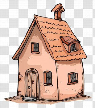 House - Small Cute Doodle House Transparent PNG