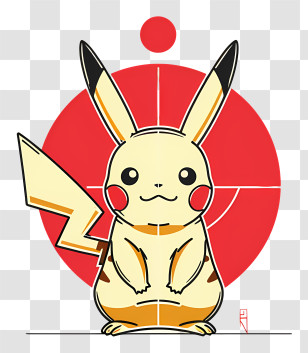 Pikachu - Yellow Pikachu With Red Cheeks Transparent PNG