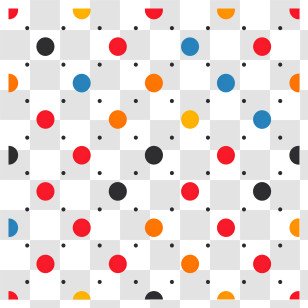 Colorful Dots - Colorful Polka Dot Pattern Transparent PNG