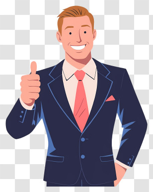 Businessman Giving Thumbs Up - Businessman Giving Thumbs Up Transparent PNG