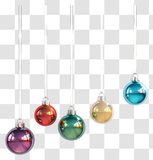 Christmas Ornament - Colorful Christmas Baubles For Festive Decoration Transparent PNG