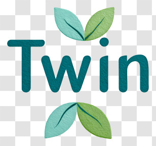 Twin Logo - Twin Leaf Eco Logo Transparent PNG