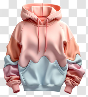 Hoodie - Colorful Hoodie With Pockets Transparent PNG