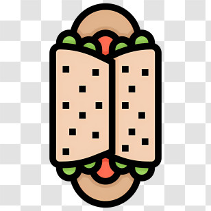 Street Food - Tasty Sandwich Wrap Transparent PNG
