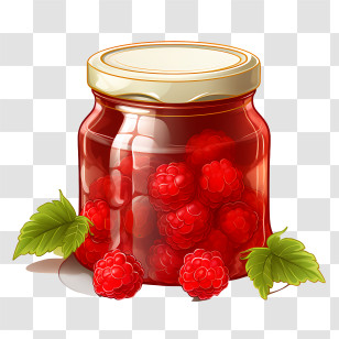 Raspberries Fruit Jam - Jar Of Raspberry Jam Illustration Transparent PNG