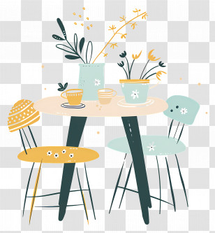 Table With Chairs - Cozy Table With Chairs Transparent PNG