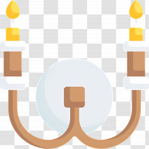 Candle Lighting - Wall Sconce With Candles Transparent PNG