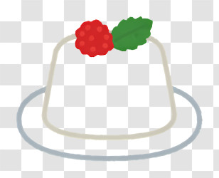 Food Elements - Delicious Pudding With Raspberry Transparent PNG