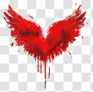Valentines Day - Abstract Red Wings Art Transparent PNG
