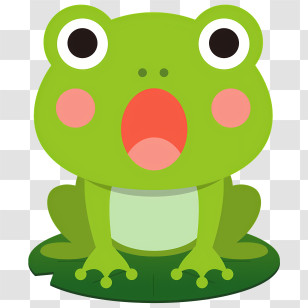 Frog - Green Cartoon Frog Illustration Transparent PNG