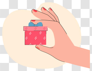 Gift - Small Gift Box In Hand Transparent PNG