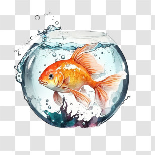Gold Fish
 - Goldfish In A Fishbowl Illustration Transparent PNG