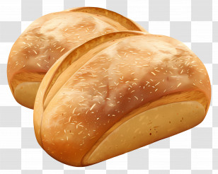 Bread - Golden Brown Fresh Bread Loaves Transparent PNG