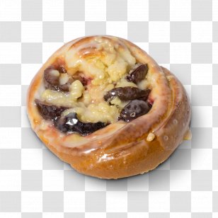 Cinnamon Roll Danish Pastry Kolach Bun Raisin - Dessert Transparent PNG
