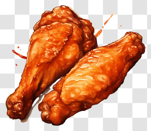 Baked Chicken Wings - Crispy Fried Chicken Wings Transparent PNG