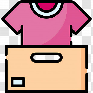 Clothes Box - Box With Pink Shirt Transparent PNG