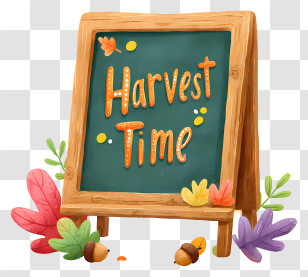 Harvest Time - Harvest Time Chalkboard Sign Transparent PNG