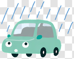 Car Small Car Blue Hood Green Body Yellow Interior Transparent PNG