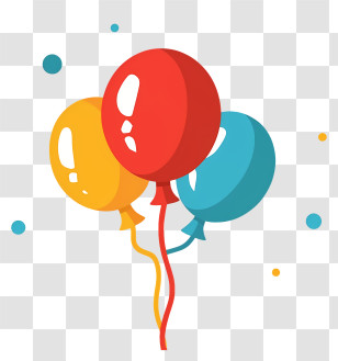 Balloons - Red, Yellow, And Blue Balloons For Festive Parties Transparent PNG