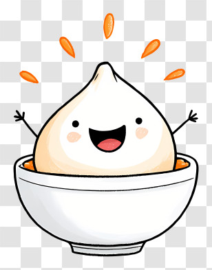National Bao Day - Happy Dumpling In A Bowl Transparent PNG