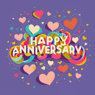 Happy Anniversary - Happy Anniversary Celebratory Message Card Transparent PNG