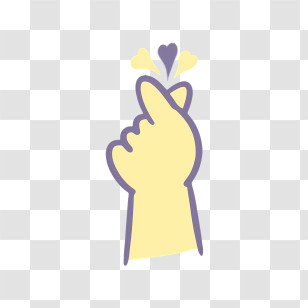 Icon - Fingers Forming A Heart Gesture With Love Transparent PNG