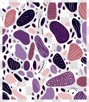Abstract Backgrounds - Purple And Pink Organic Shapes Pattern Transparent PNG
