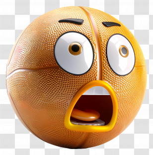 Basketball - Surprised Basketball Cartoon Transparent PNG