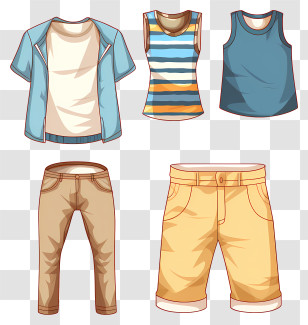 Casual Clothes For Men - Summer Casual Clothes Transparent PNG