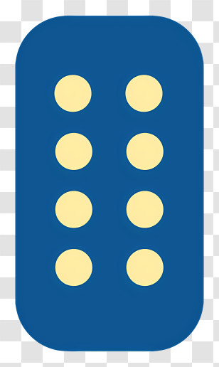 Blue Square - Blue Domino Tile Transparent PNG